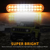 4PCS 24 LED Amber/White Truck Emergency Beacon Warning Hazard Flash Strobe Lights - KinglyDay